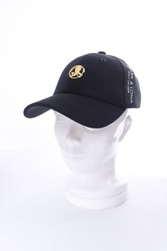 【レディース】 THE CIRCLE CAP / サークルスカルバッジ サイドロゴ バックレースアップキャップ (ブラック)