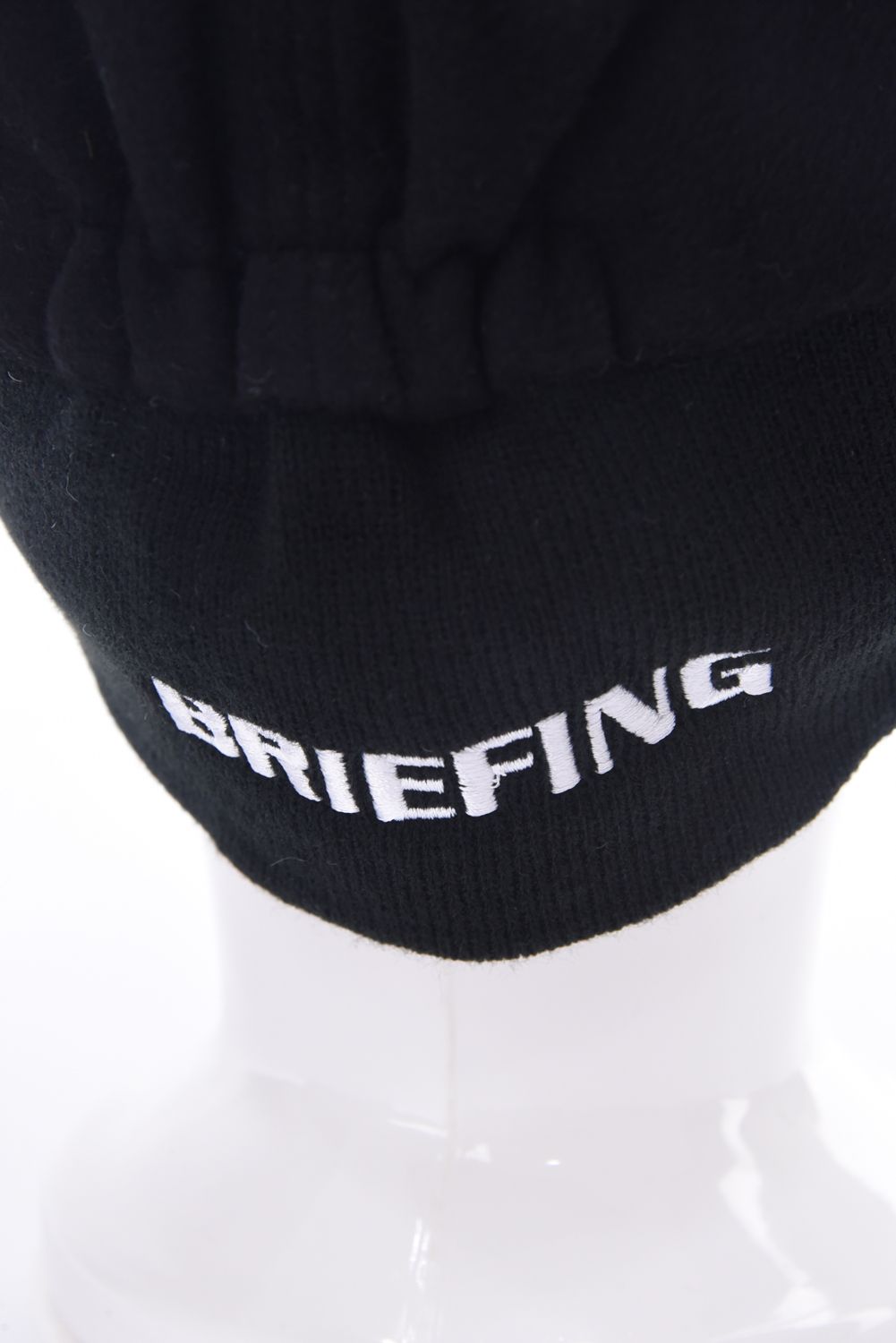 MEN'S WOOL WARM CAP / ウール混 ブランドロゴ ウォームキャップ (ブラック)