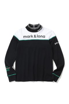 【2025AW】【レディース】 TRIBE FIT MOCK NECK / ツートーン ブランドロゴ ロングスリーブ モックネックインナー (ブラック)