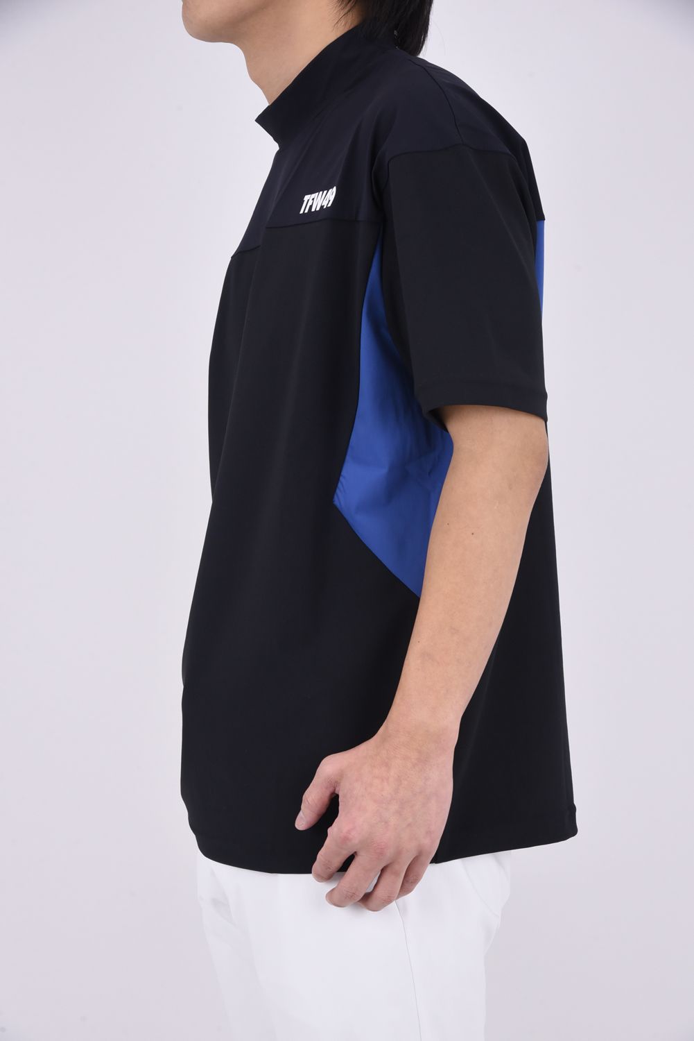 【26SS】 WIDE SHORT SLEEVE MOCKNECK / モックネックTシャツ (ブラック)