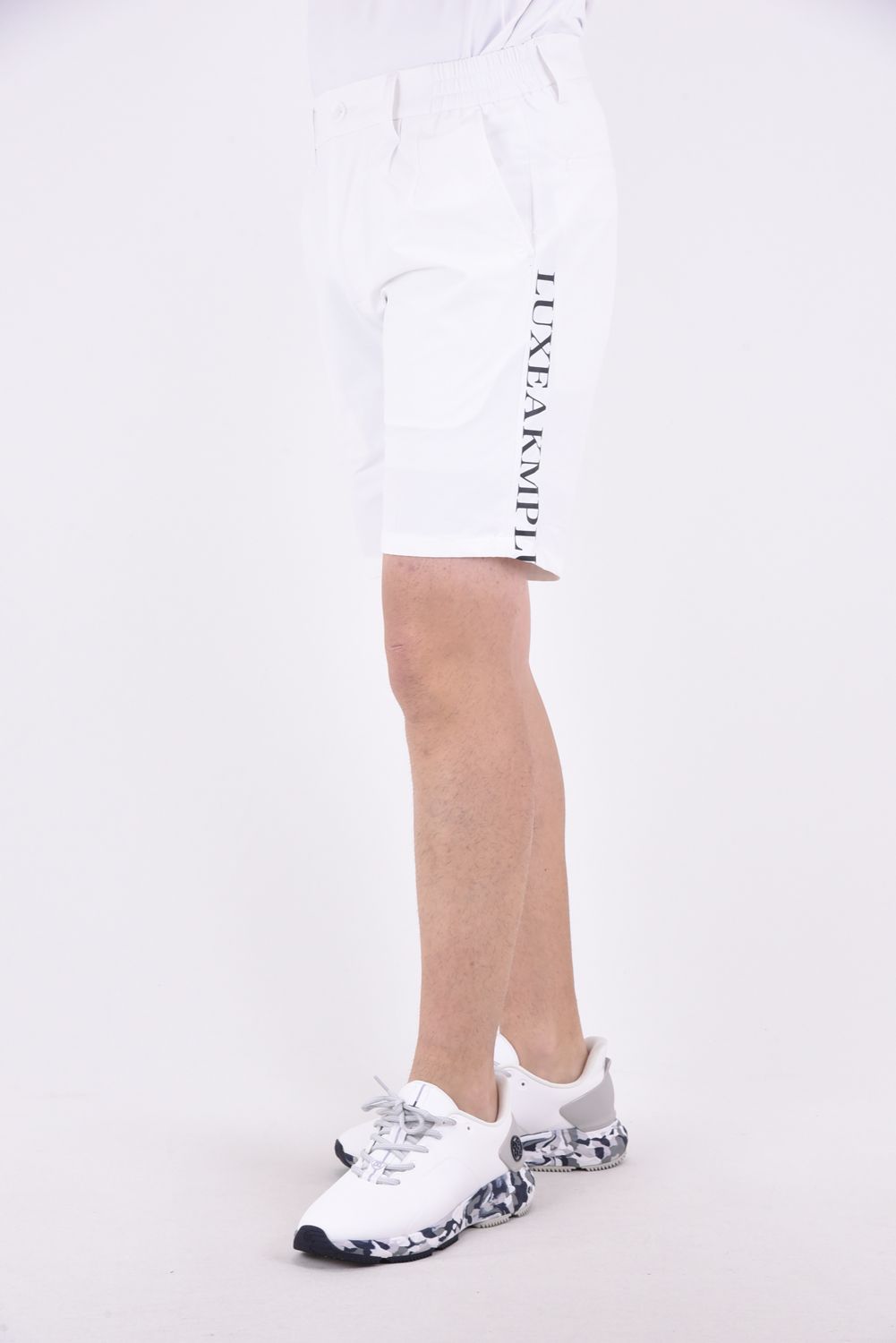 SUPER STRETCH LOGO SHORT PANTS /  スーパーストレッチ ロゴ ショートパンツ (ホワイト)