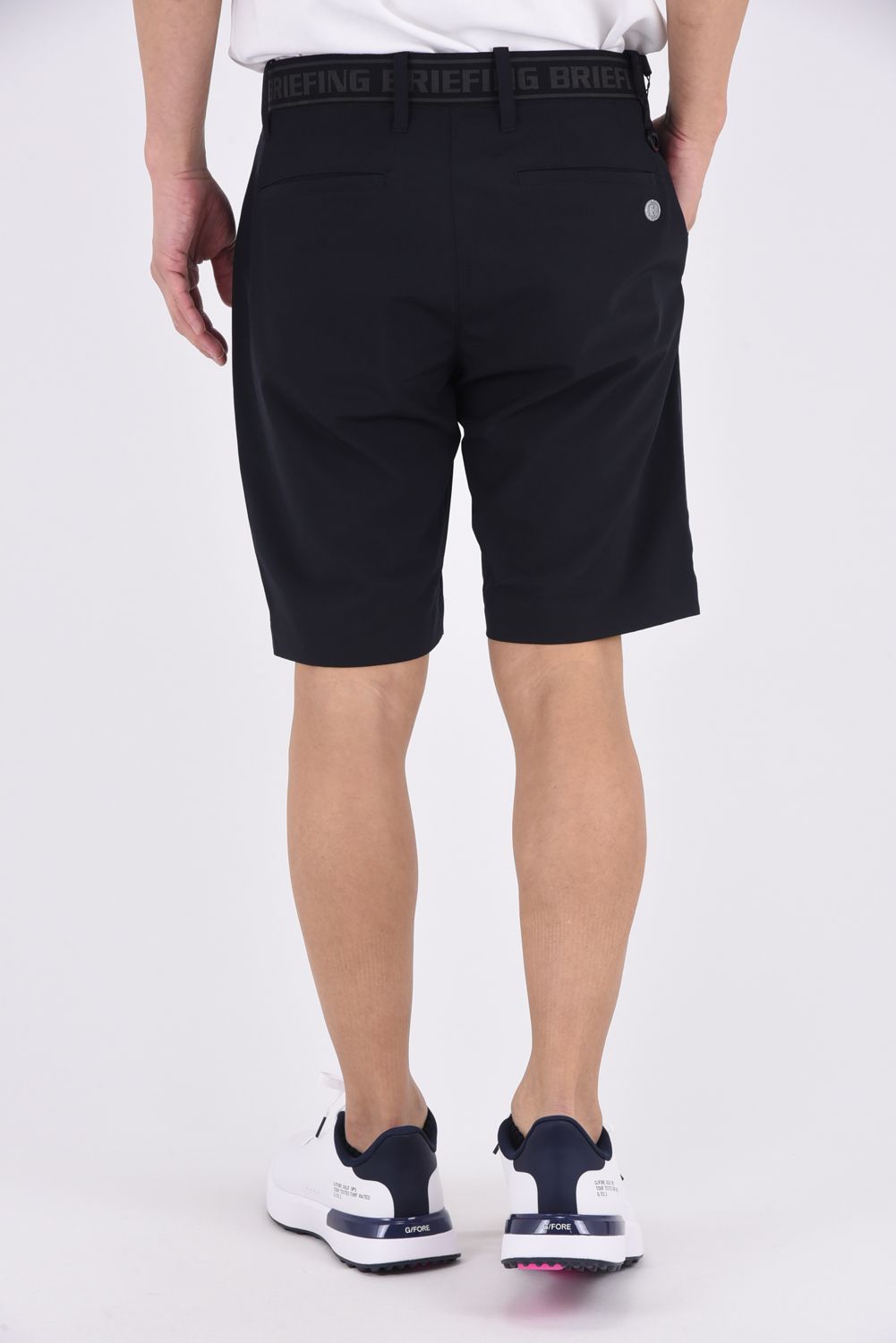 【26SS】 MEN’S COOLCORE LOGO ELASTIC SHORT PANTS / クールコア ウエストゴムベルト ショートパンツ (ブラック)