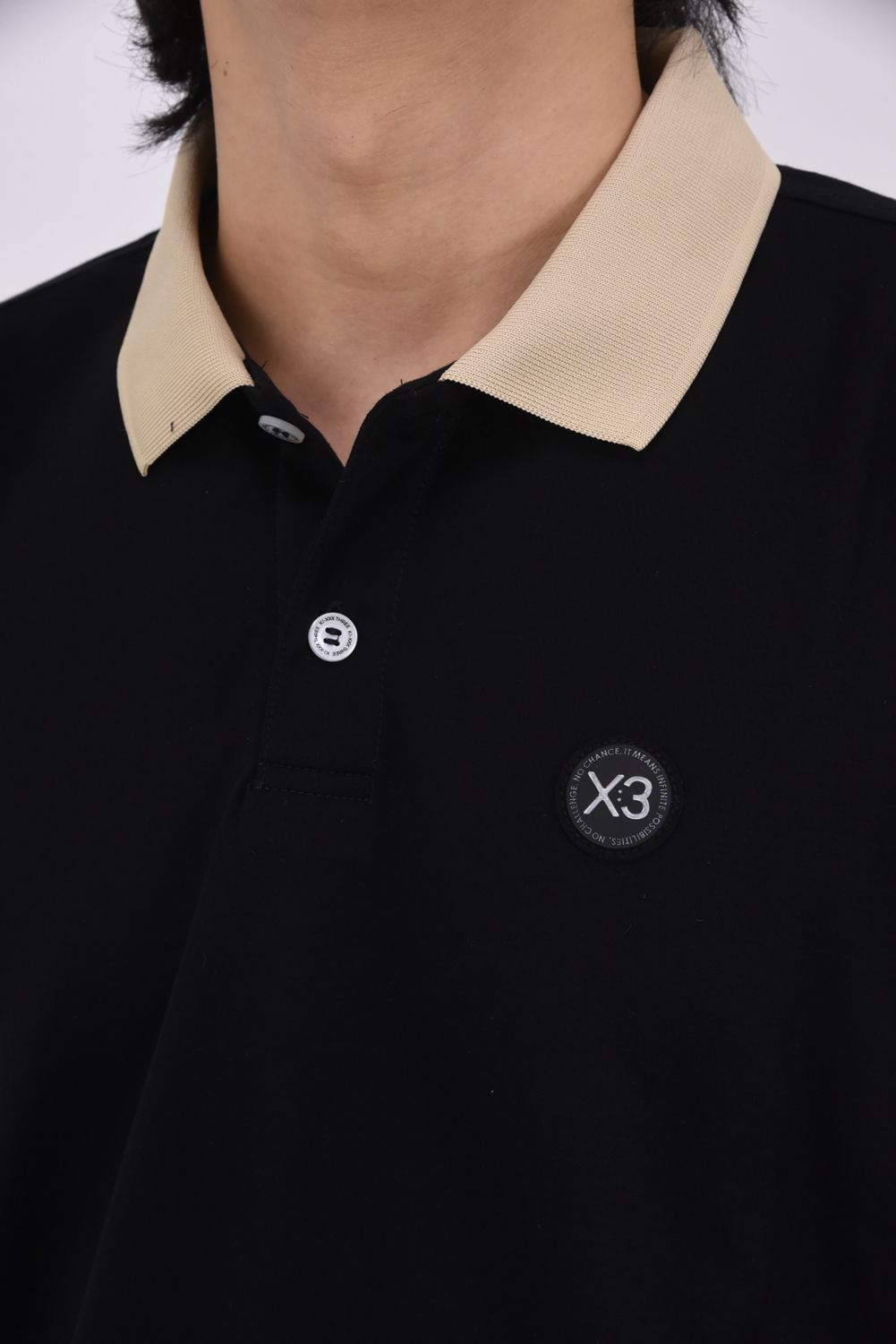 【26SS】 CLERIC COLLAR COOL POLO SHIRT / クレリックカラー ポロシャツ (ブラック)