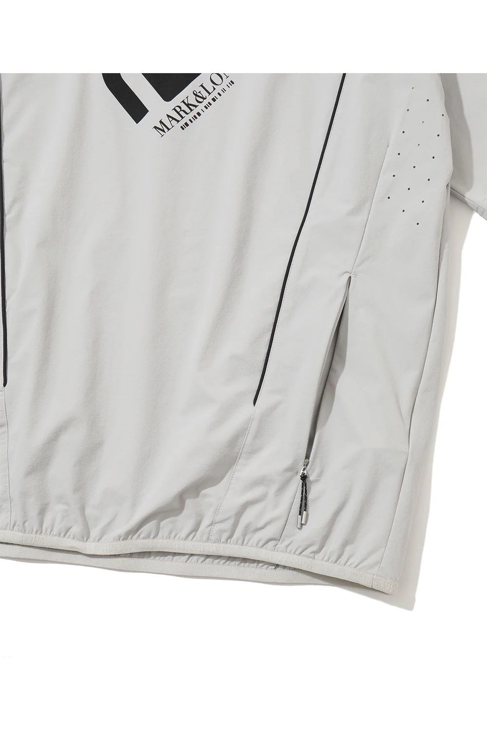 【26SS】【CODE COLLECTION】 PTMT / ストレッチナイロン クルーネックプルオーバー (ライトグレー)
