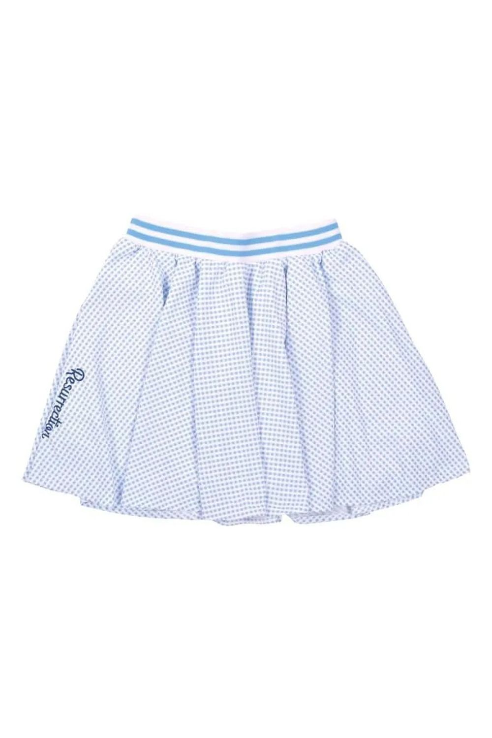 【26SS】【レディース】 GINGHAM CHECK FLARE SKIRT / ギンガムチェック フレアスカート (サックス)*