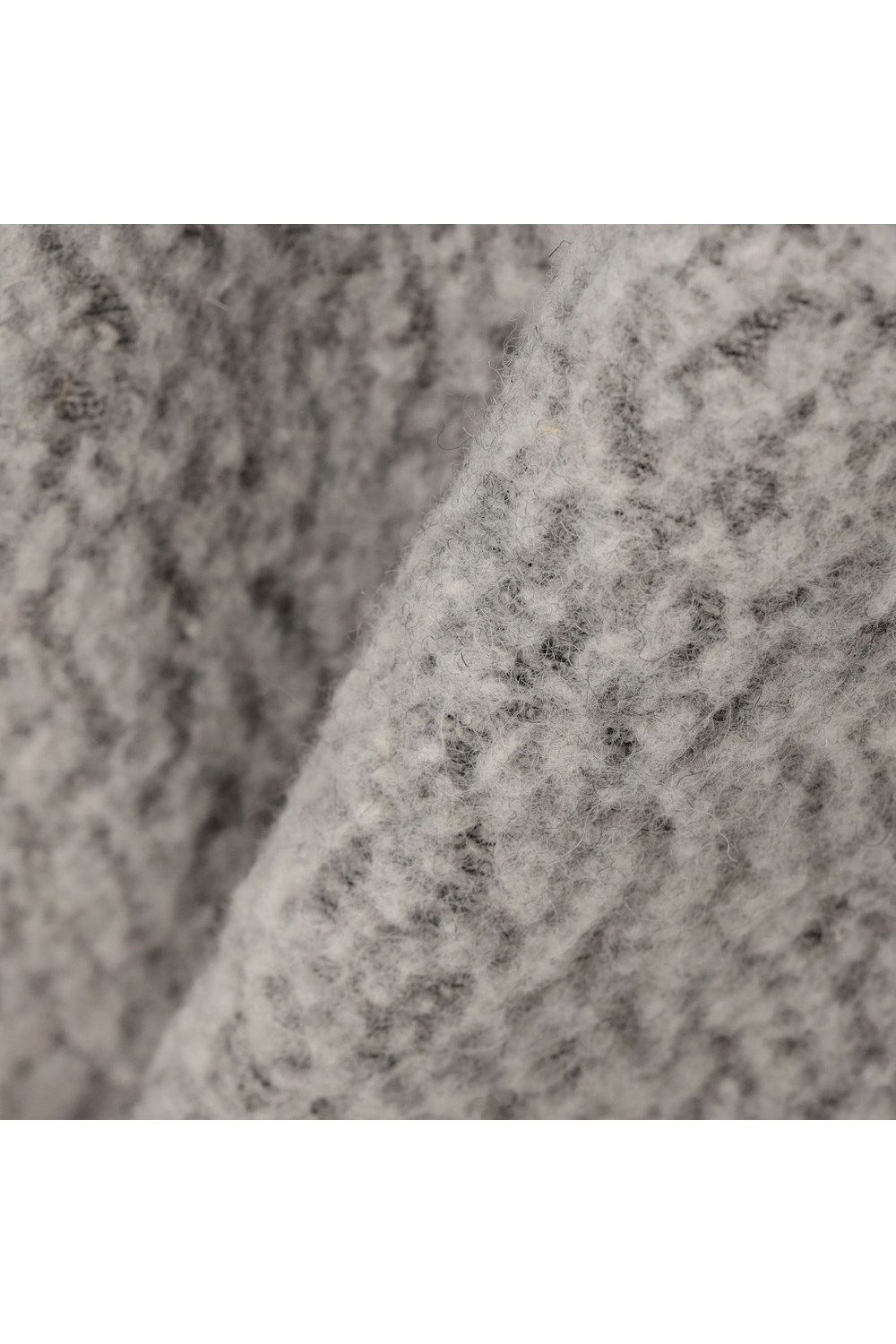 【25AW】【レディース】 WOMEN’S WOOL BOA HALFZIP TOP / ウールボアフリース ハイネック ハーフジップフーディー (ライトグレー)