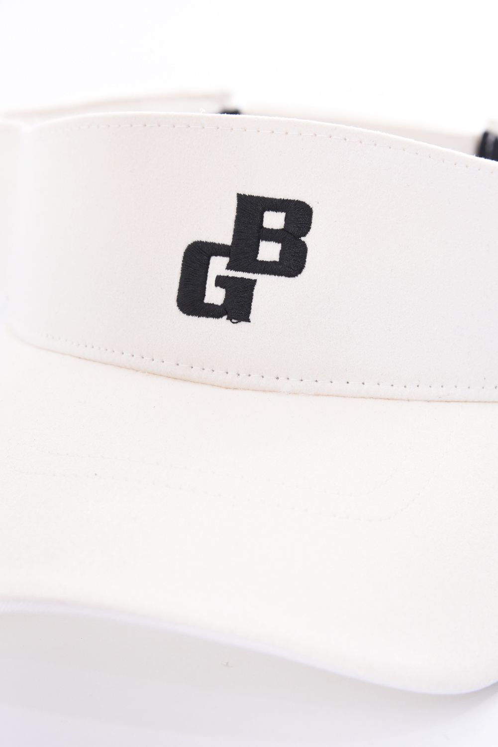 【26AW】 MEN’S SUEDE SMALL BG LOGO VISOR / スウェード素材 スモールBGロゴ サンバイザー (ホワイト)