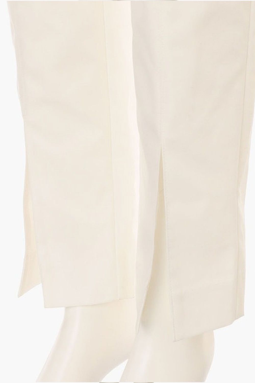 【25AW】【レディース】WS WR STRETCH CENTER STITCH SLIT PANTS / ストレッチパンツ (ホワイト)