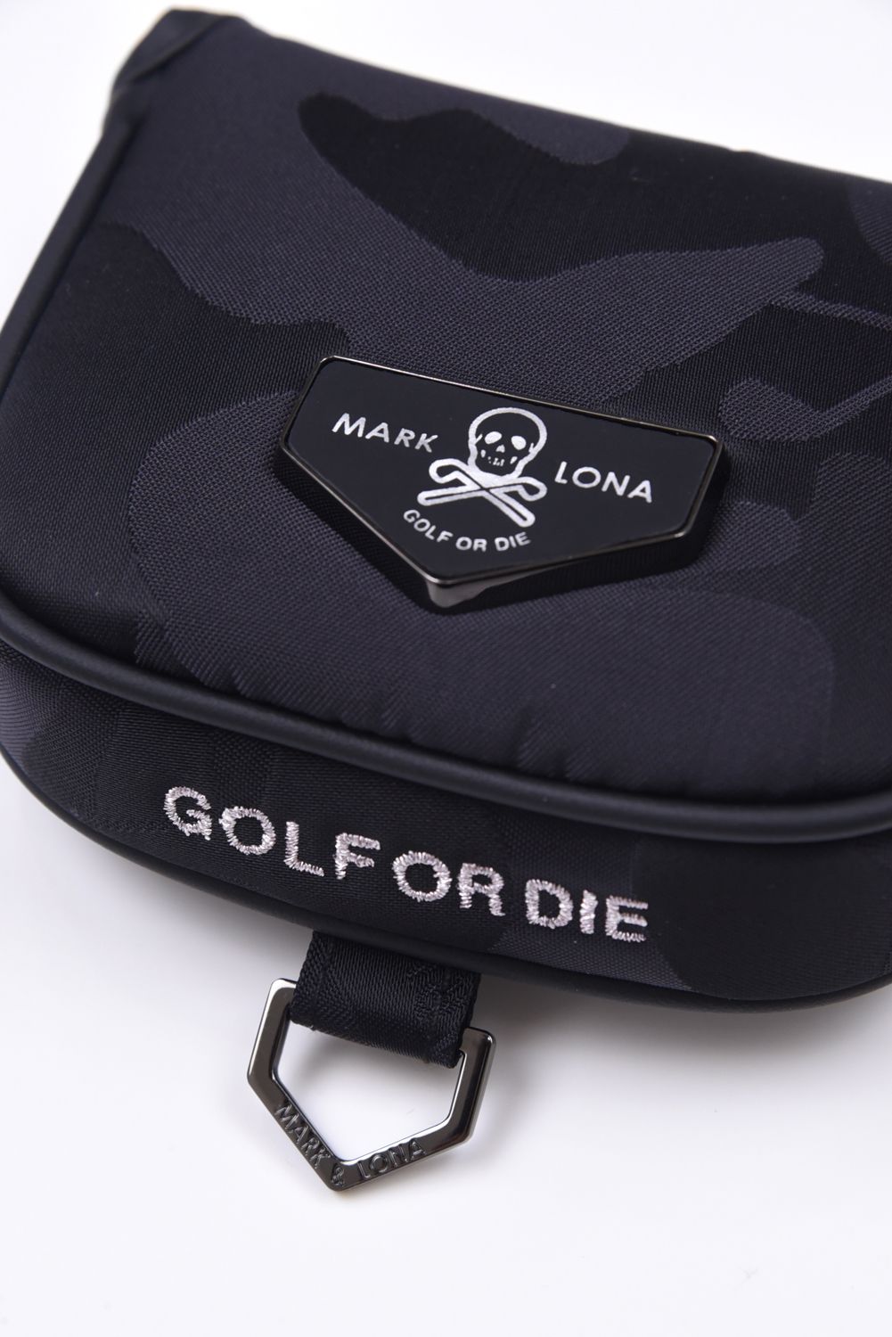 PREMIUM GAUGE MALLET COVER / コーデュラナイロン レザーパイピング オリジナルカモジャカード マレットタイプ パターカバー (ブラック)