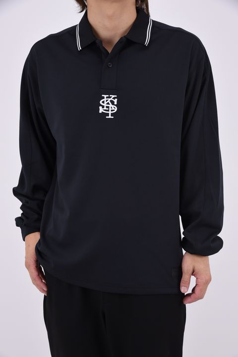 【26AW】 ʻAlapaina Polo L/S（SPK/Lauaʻe） / バックプリント 長袖ポロシャツ (ブラック)