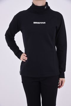 【レディース】【秋冬仕様】 WOMENS WARM LS HIGH NECK / ブランドロゴ ロングスリーブ ウォーム モックネックインナー (ブラック)