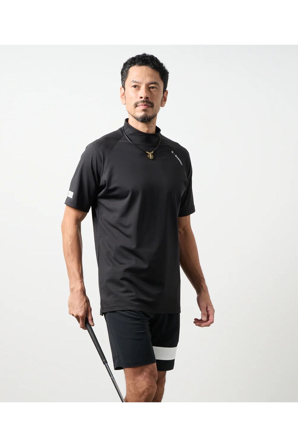 【26SS】 ヒートパンチングモックネック (ブラック) （4月上旬入荷予定）