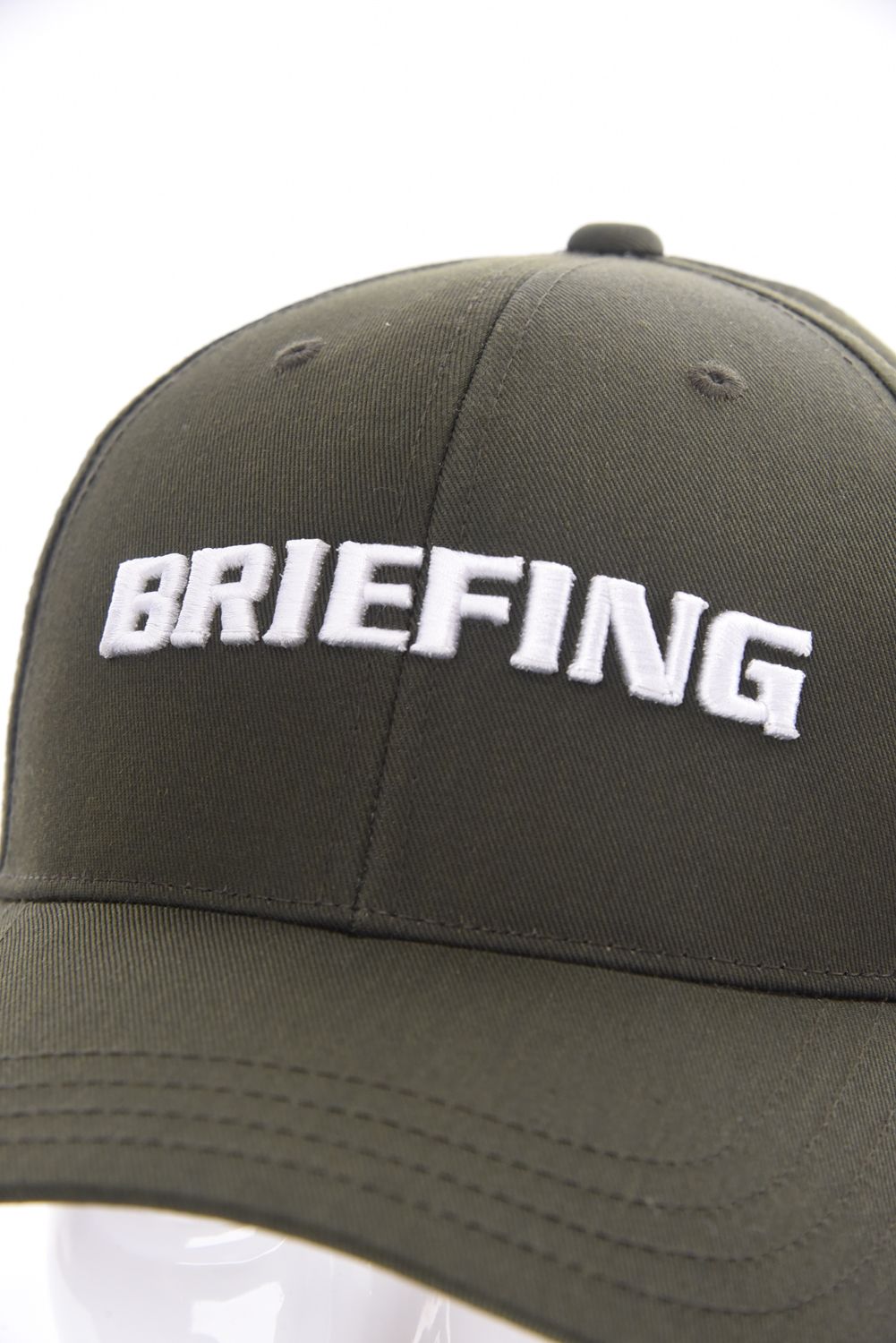 BRIEFING オリーブ キャップ ロゴ刺繍 BRIEFING - MENS BASIC CAP / ロゴ刺繍 ベーシック ベースボール