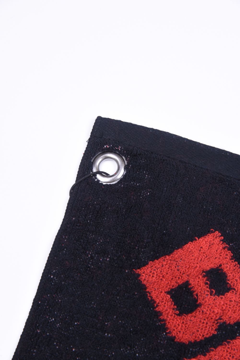 【プレゼント好適品】 LOGO HAND TOWEL / ブランドロゴ ループ付き ハンドタオル ブラック
