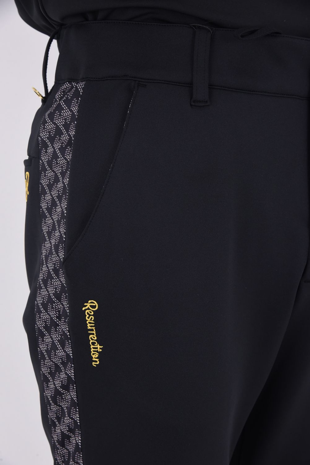 【26SS】 GM SIDE LINE RIB PANTS / モノトーンシリーズ サイドライン リブパンツ (ブラック)*