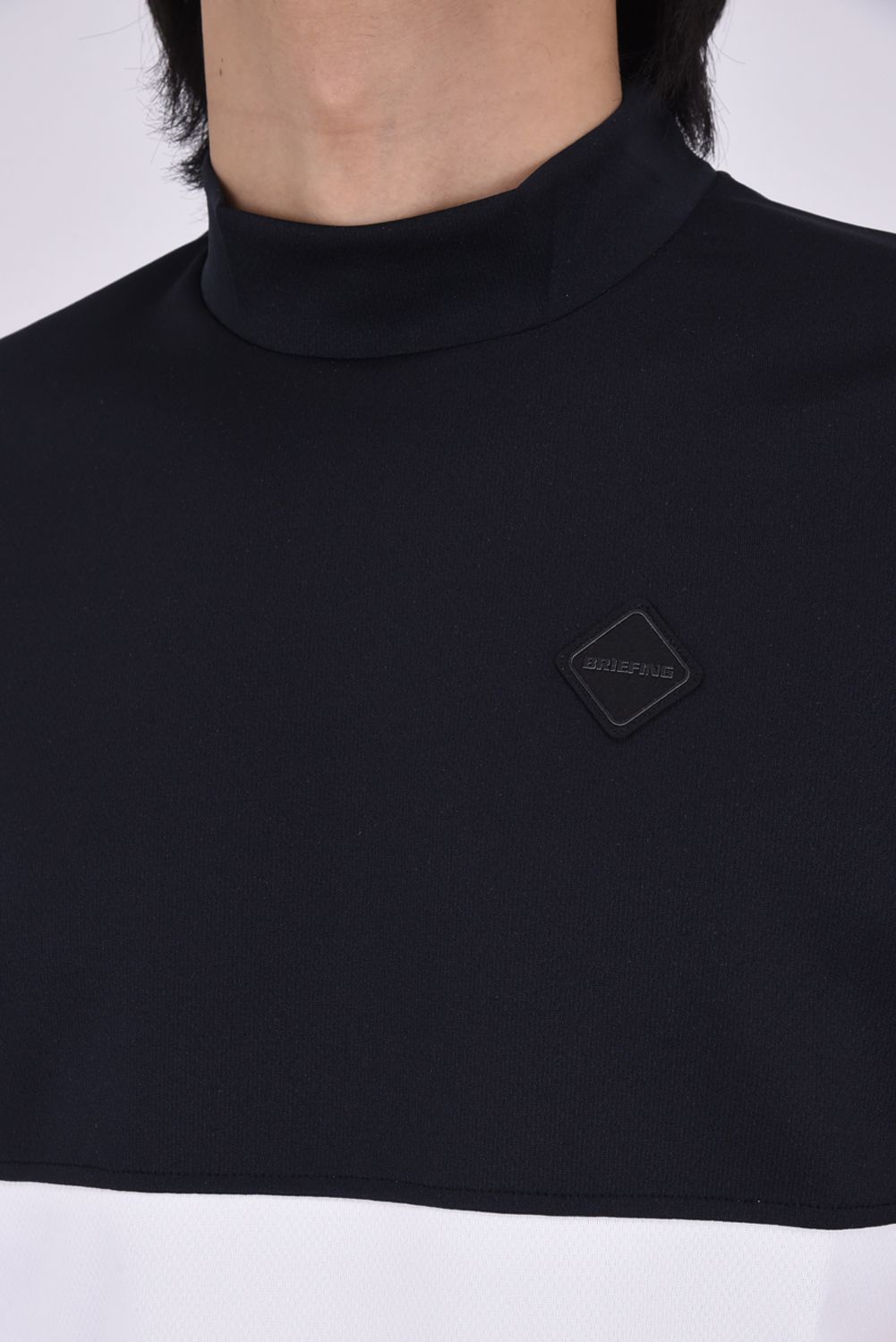 【26SS】 MEN'S BI-COLOR HIGHNECK / バイカラー ハイネックTシャツ (ブラック)