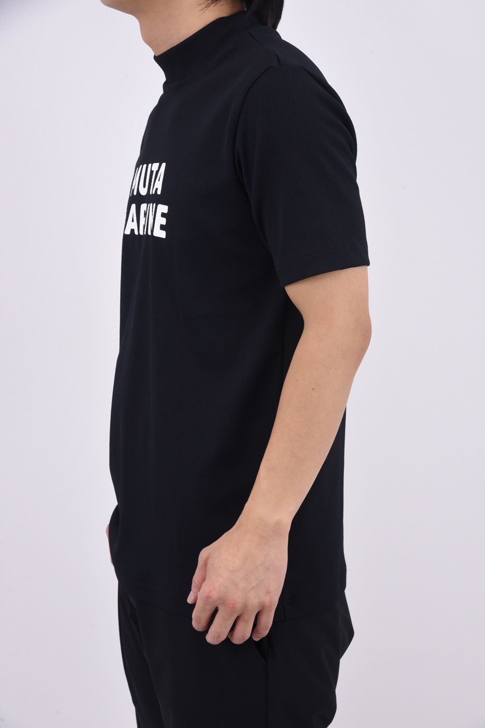 POPCORN KNIT MOCK SHIRTS / ポップコーンニット モックネックシャツ (ブラック)