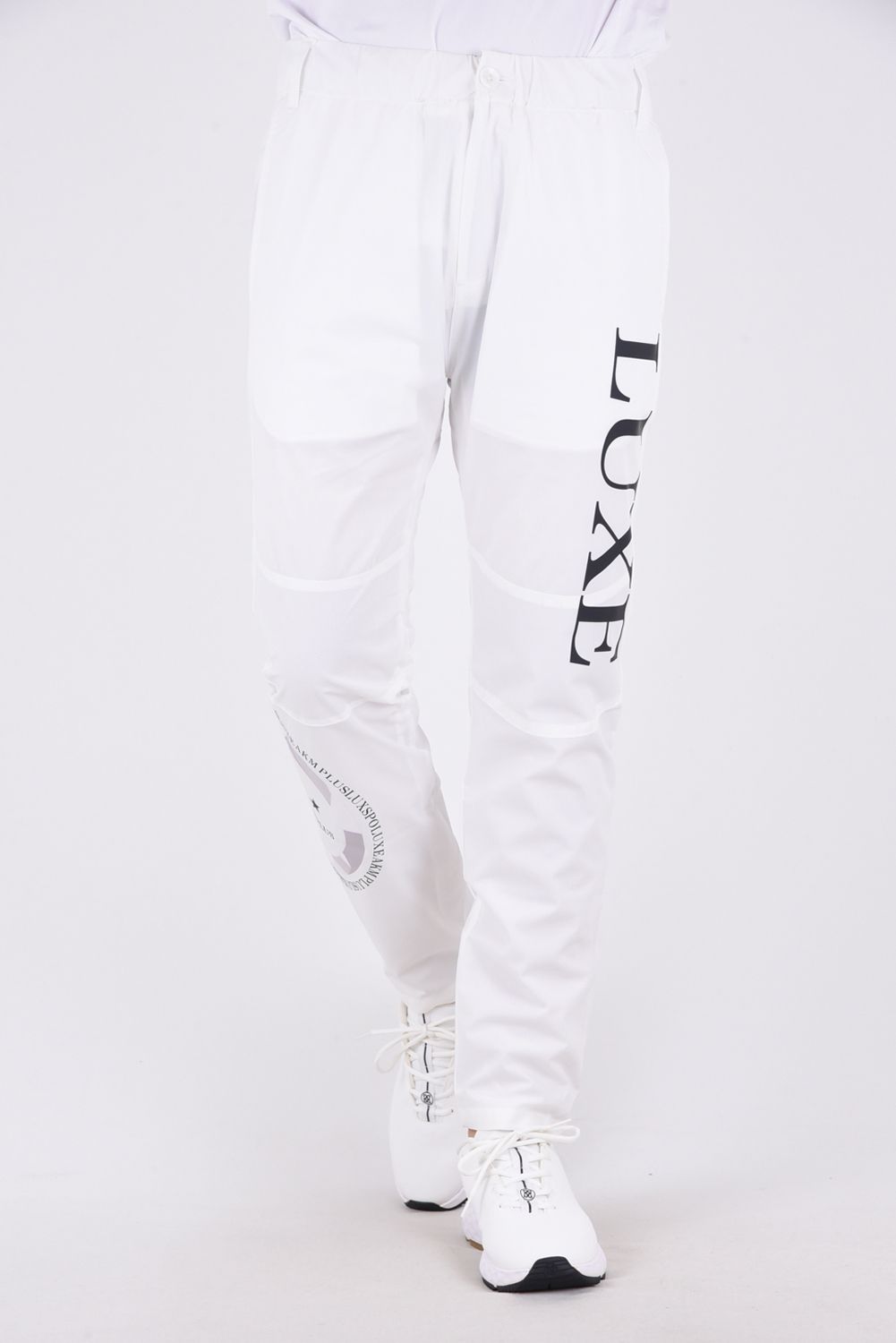 LUXEAKMPLUS - CIRCLE LOGO LONG PANTS / ロゴ ナイロンストレッチ