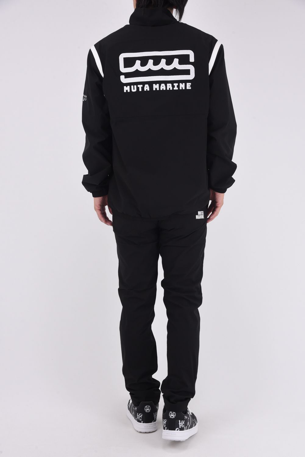 【25AW】 LIPSTOP STRETCH LONG PANTS / ブランドロゴ刺繍 ロングパンツ (ブラック)