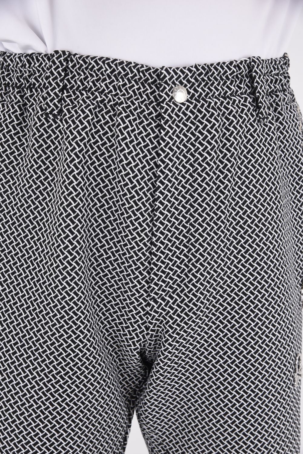 GARDA JERSEY PANTS / イントレチャートパターン ハイストレッチ ジャージーパンツ (ブラック)