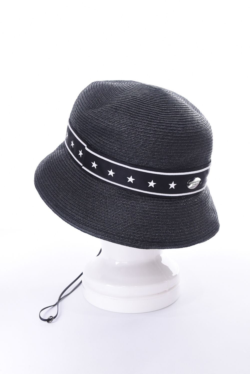 【26SS】 MIRAGE RAFFIA HAT / ラフィア調ペーパー素材 リゾートライク バケットハット (ブラック)