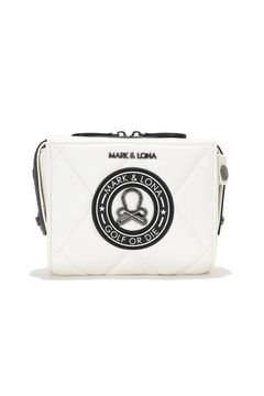 ETERNAL QUILTED 2-WAY BELT BAG / シンセティックレザー サークルスカル キルティング 2WAYウエストポーチ (ホワイト)