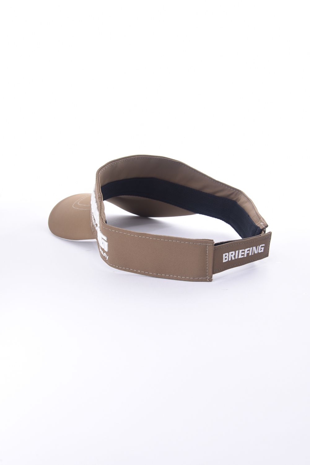 BRIEFING - MENS ROUND LOGO VISOR / ロゴ刺繍 アシンメトリー