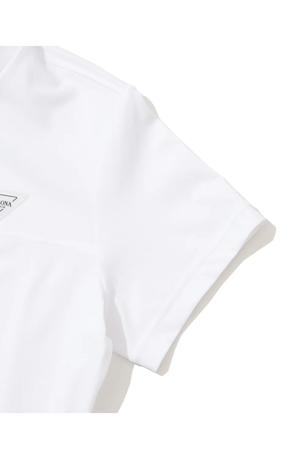 【26SS】【CODE COLLECTION】【レディース】 DCMT / メッシュポケット ハーフジップ モックネックTシャツ (ホワイト)