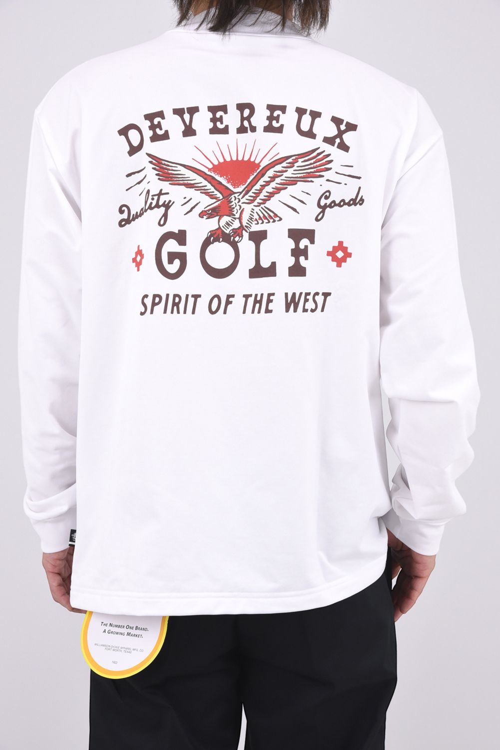 【26AW】 DVG spirit of the West MOCK TEE / バックプリント 長袖モックネックTシャツ (ホワイト)
