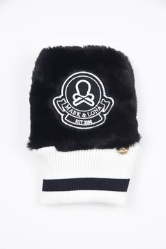 SYNK COZY HAND WARMERS / エコファー チャーム付き 手甲型グローブ (ブラック)