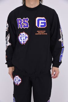 CREW NECK P.O BLOUSON (MULTI LOGO) / マルチロゴポケット クルーネック ブルゾン (ブラック)