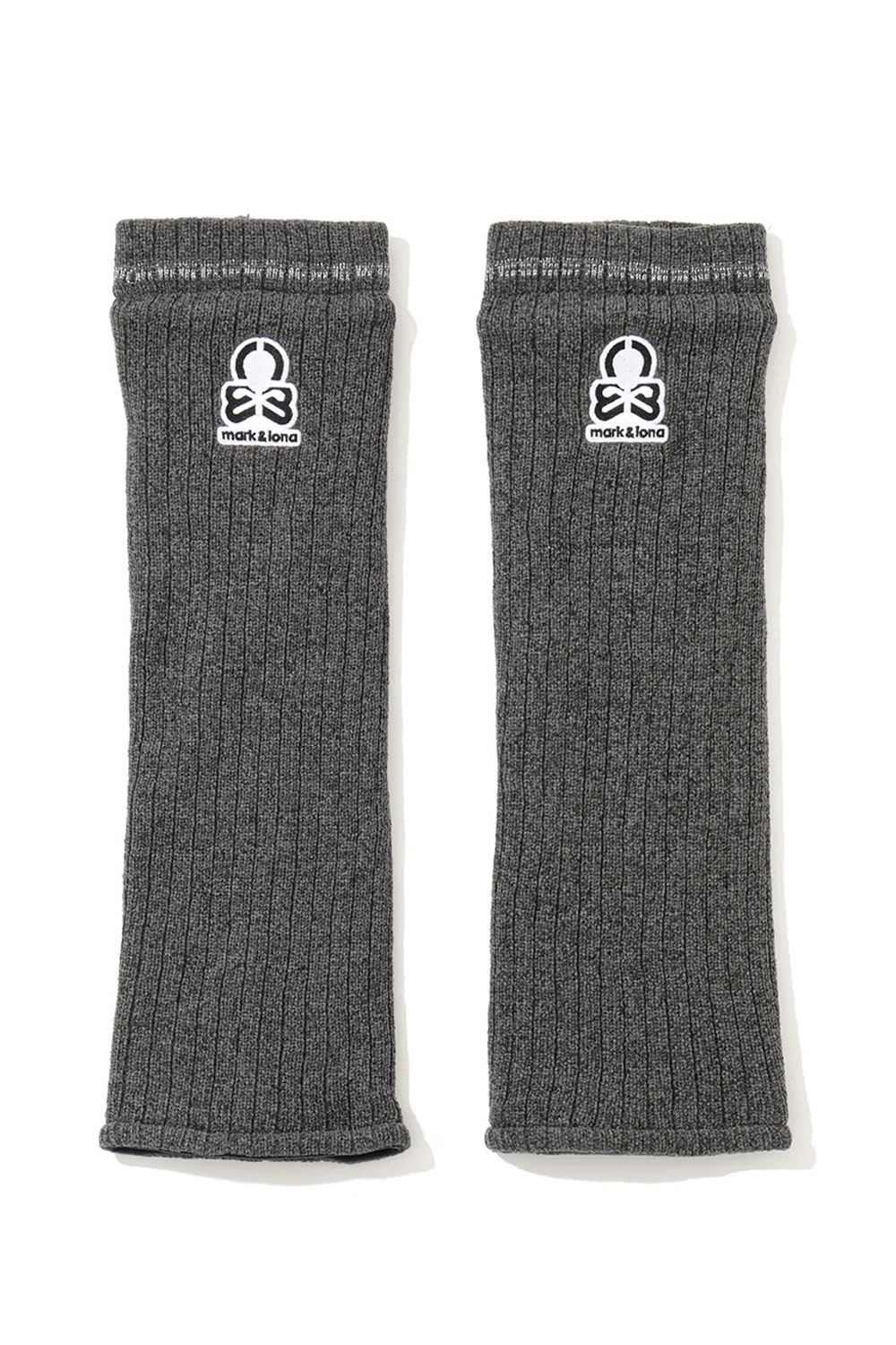 【26AW】 EL.WINDPROOF LEG WARMERS / モール糸 アイアンスカル刺繍 レッグウォーマー (チャコール)