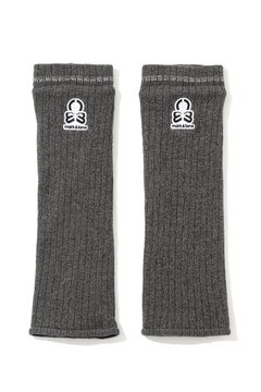 【26AW】 EL.WINDPROOF LEG WARMERS / モール糸 アイアンスカル刺繍 レッグウォーマー (チャコール)