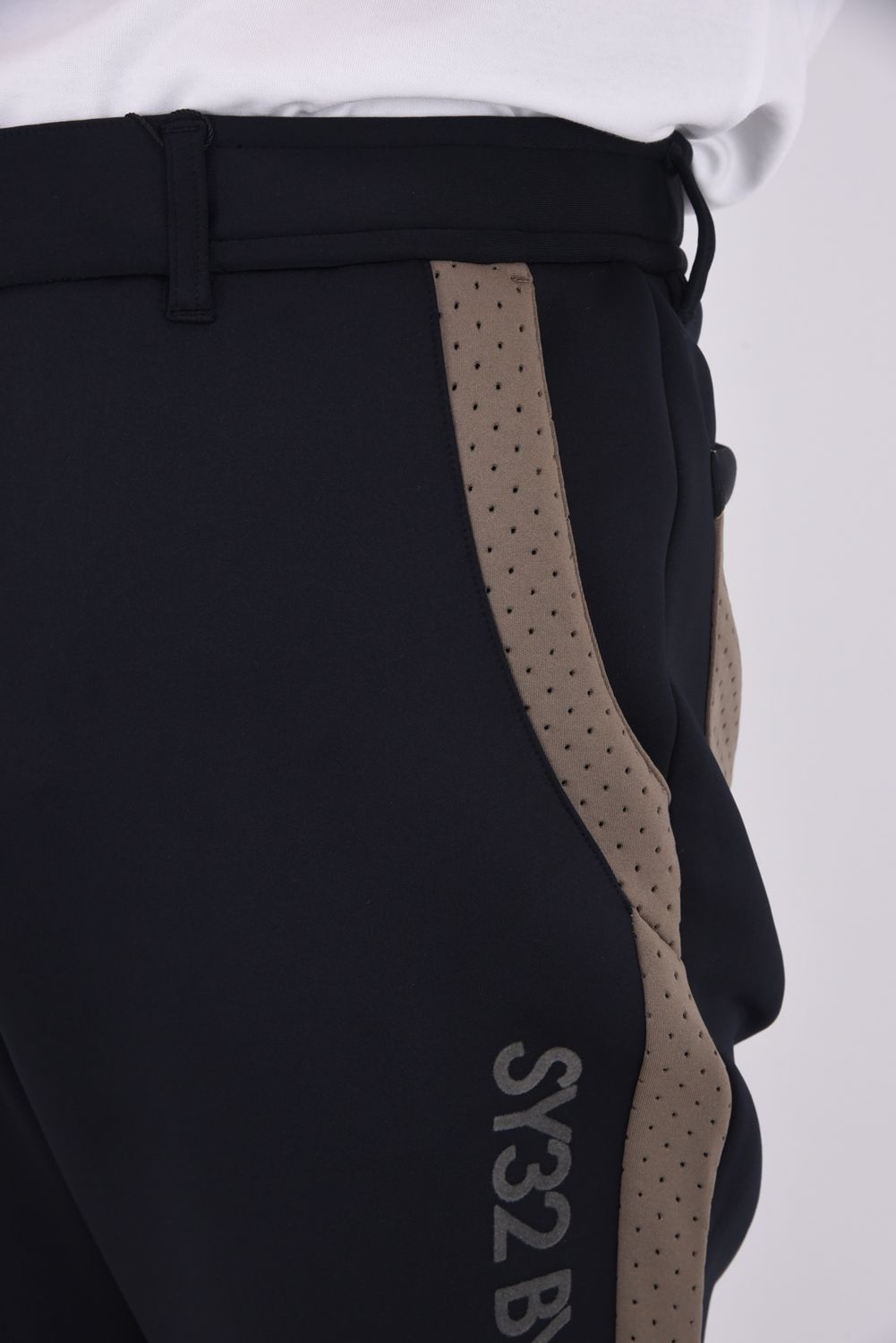 【25AW】 CARDBOARD SIDE LINE PANTS / ストレッチダンボール サイドラインパンツ (ブラック)