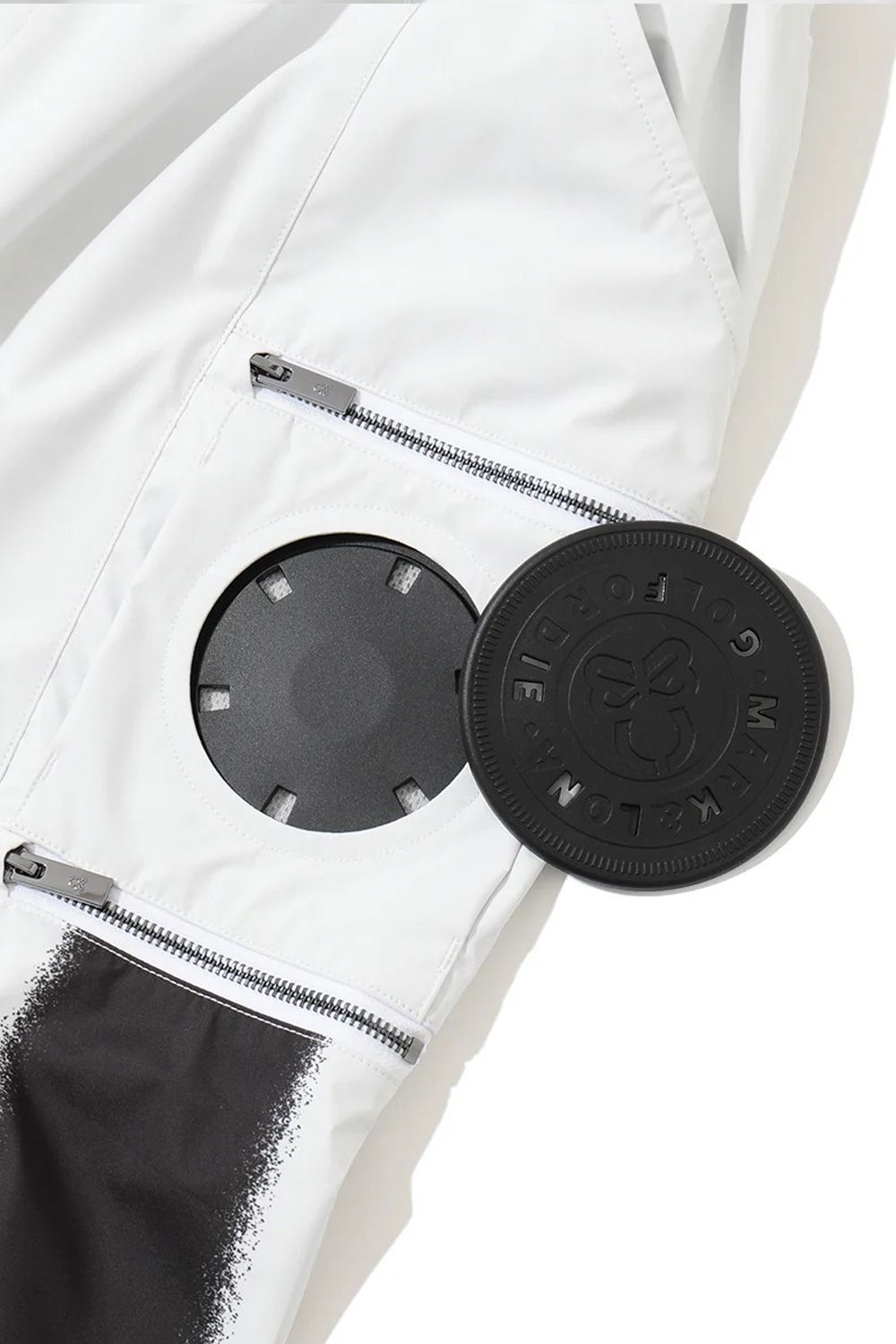 【26AW】 MERCURY COOLING FAN PANTS / モノトーン サイドロゴ 空調ファン搭載ロングパンツ (ホワイト)
