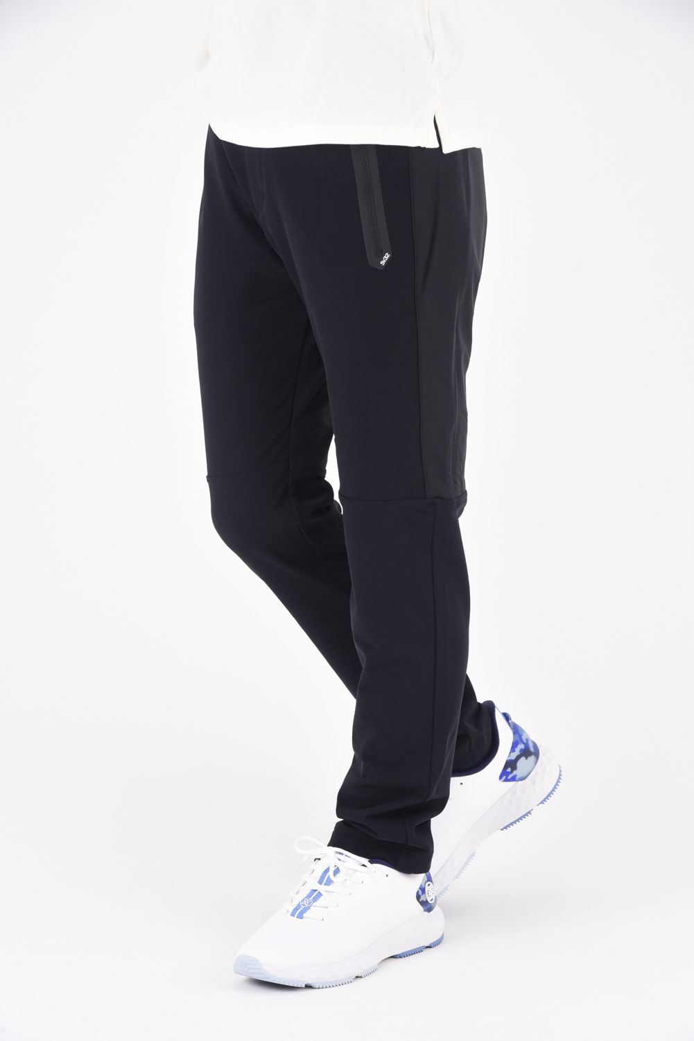 【ABSOLUTE】 VUELTA SWEAT PANTS / ロゴプリント 裏起毛 ストレッチパンツ ブラック*