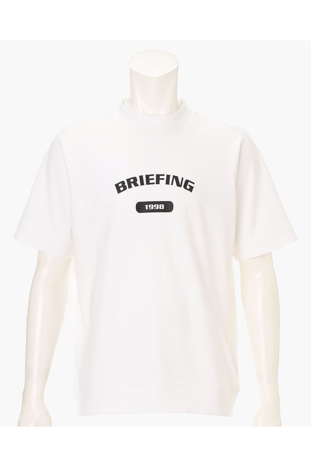 【26SS】 MEN’S COLLEGE LOGO HIGHNECK / カレッジロゴ リラックスフィット モックネックTシャツ (ホワイト)