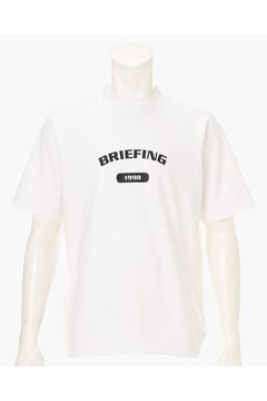 【26SS】 MEN’S COLLEGE LOGO HIGHNECK / カレッジロゴ リラックスフィット モックネックTシャツ (ホワイト)