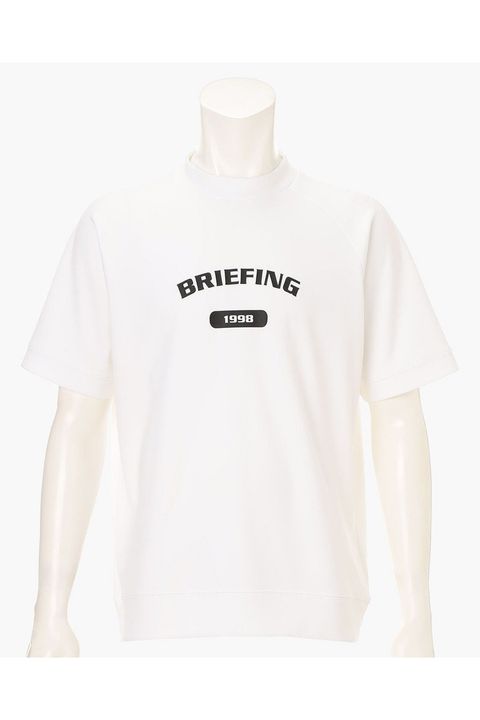 【26SS】 MEN’S COLLEGE LOGO HIGHNECK / カレッジロゴ リラックスフィット モックネックTシャツ (ホワイト)