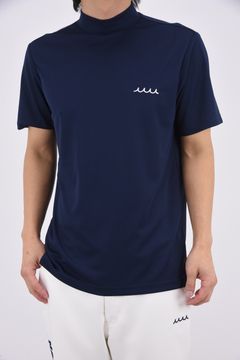 【26SS】 MOCK NECK / バックプリント ベーシック モックネックTシャツ (ネイビー)