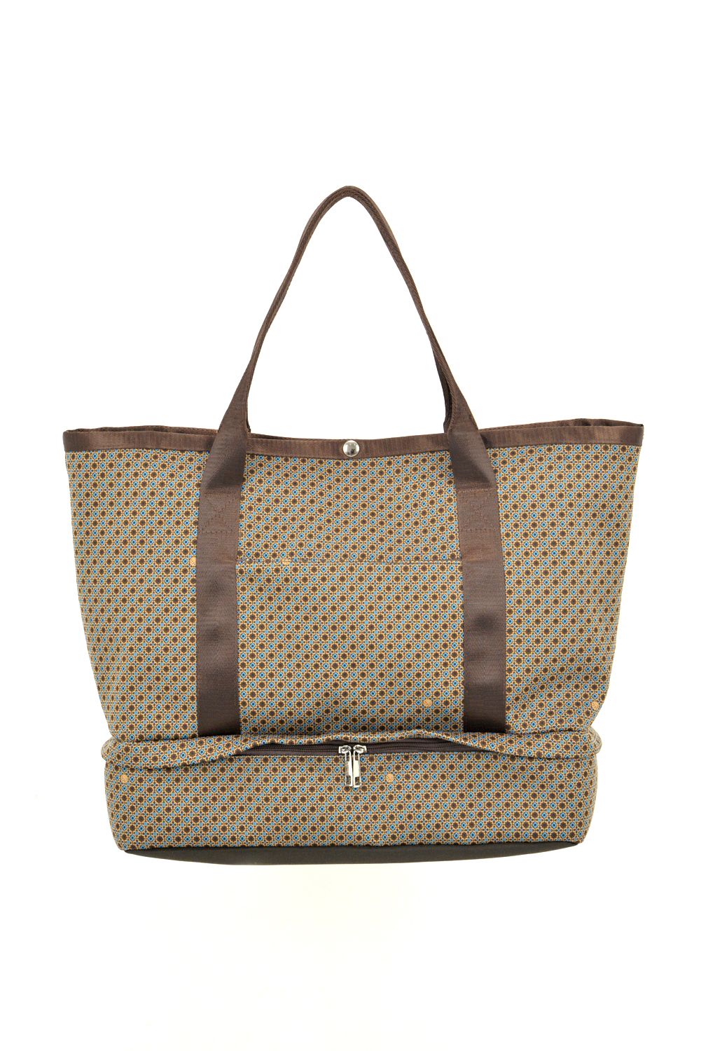 【26SS】 JACQUARD TOTE BAG / ジャカード総柄 ビッグサイズ トートバッグ (ブラウン)