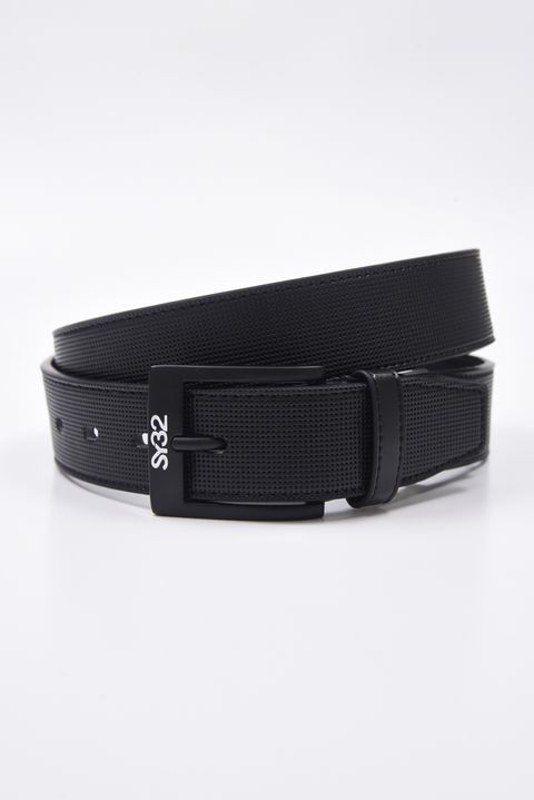 SILICON PRINT BELT / シリコンロゴ レザーベルト (ブラック)