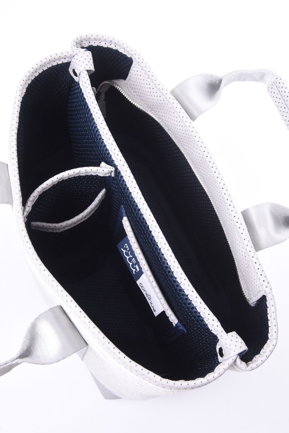 【26SS】 BORDER PILE PARTITION TOTE BAG / ボーダーパイル生地 パーテーショントートバッグ (グレー)