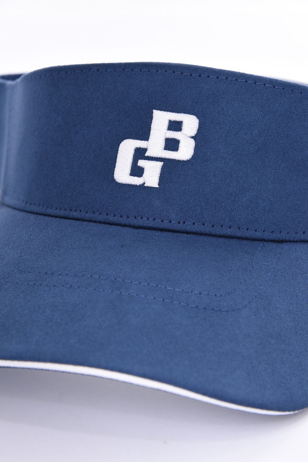 【26AW】 MEN’S SUEDE SMALL BG LOGO VISOR / スウェード素材 スモールBGロゴ サンバイザー (インディゴ)
