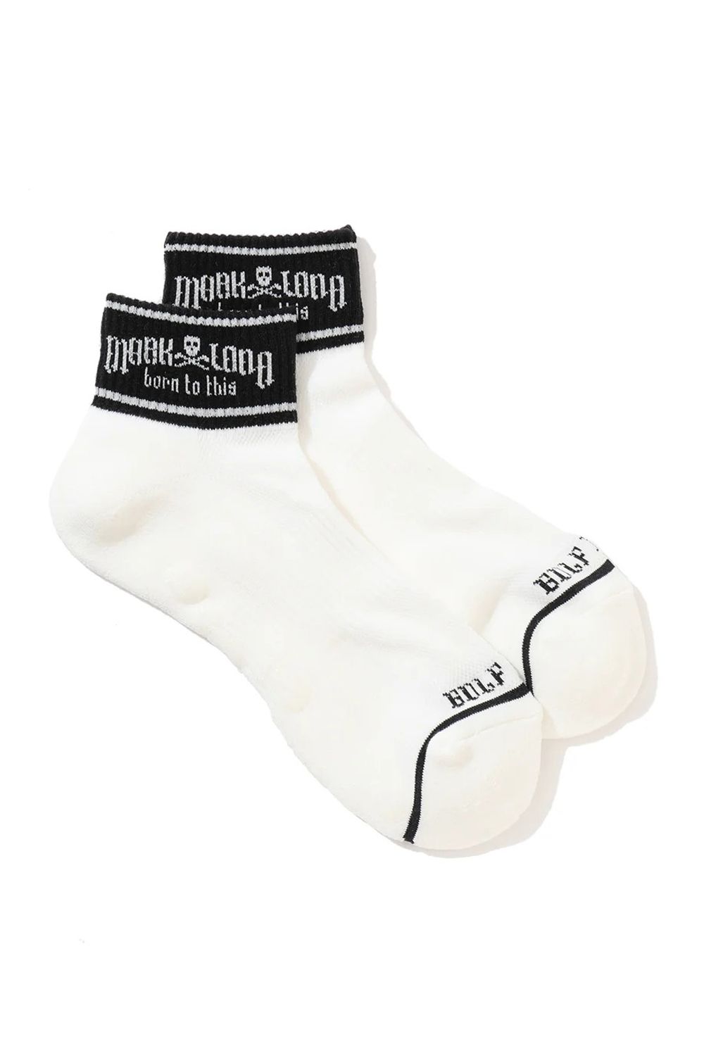 【26AW】 FRACTUR SHORT SOCKS / ブラックレターフォントロゴ ショートソックス (ホワイト)