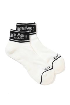 【26AW】 FRACTUR SHORT SOCKS / ブラックレターフォントロゴ ショートソックス (ホワイト)
