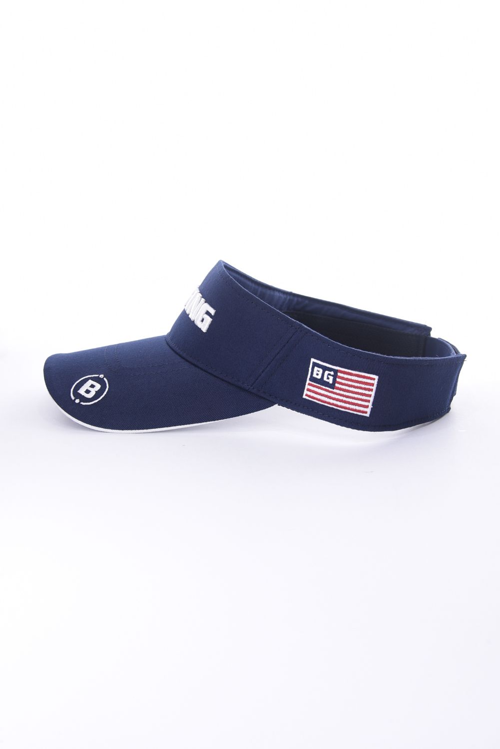MENS BASIC VISOR / ロゴ刺繍 ベーシック サンバイザー ネイビー