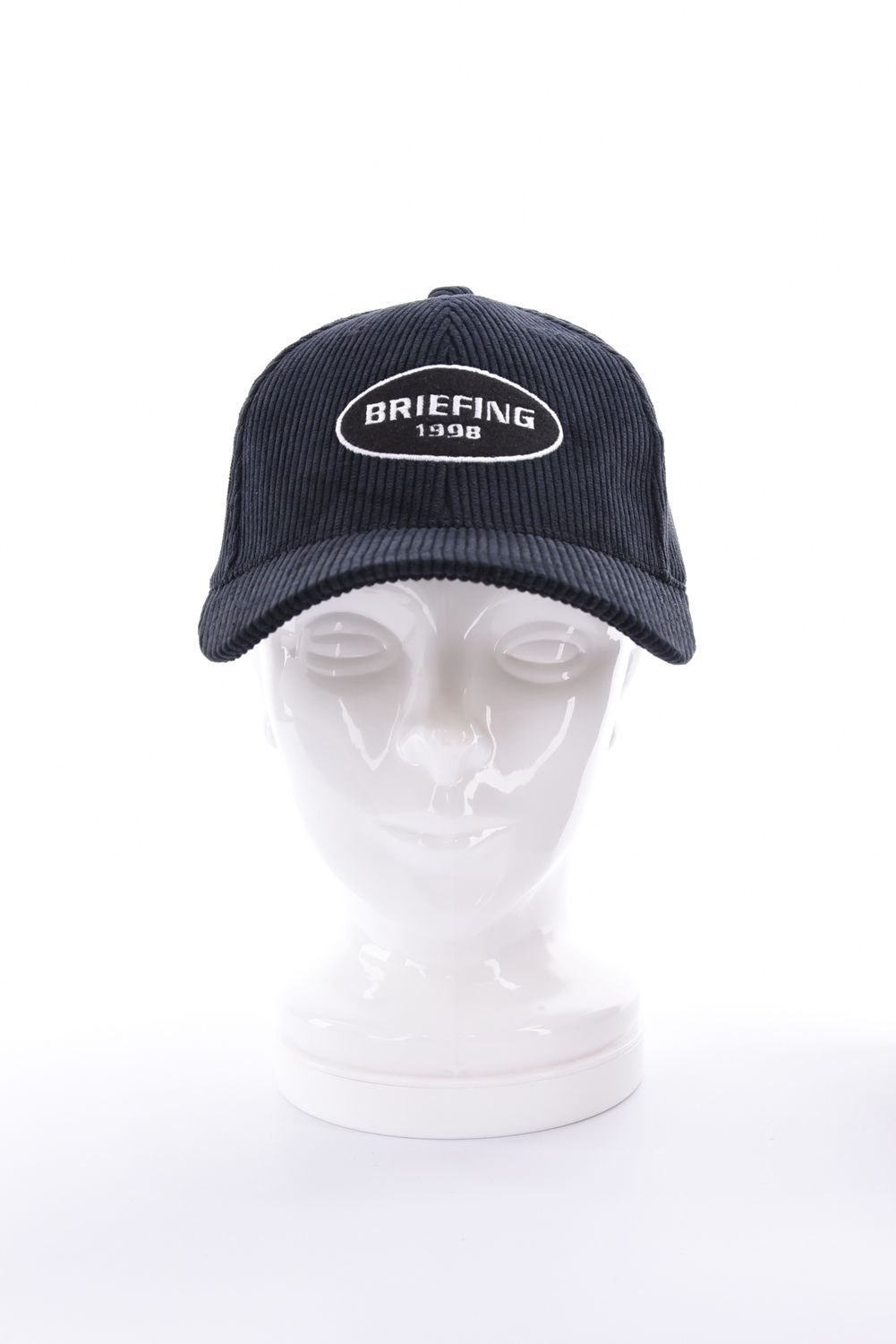 【26AW】 MEN’S CORDUROY OVAL LOGO CAP / コーデュロイ生地 オーバルロゴワッペン キャップ (ブラック)