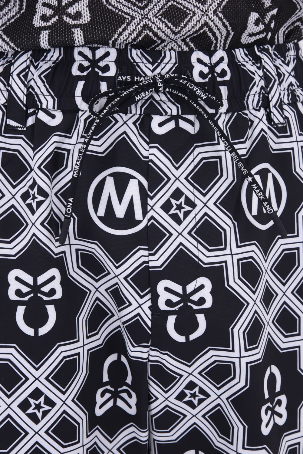 【26SS】 DOMINANT FLEX SHORTS / ジオメトリックパターン総柄 ドライタッチ ショートパンツ (ブラック)