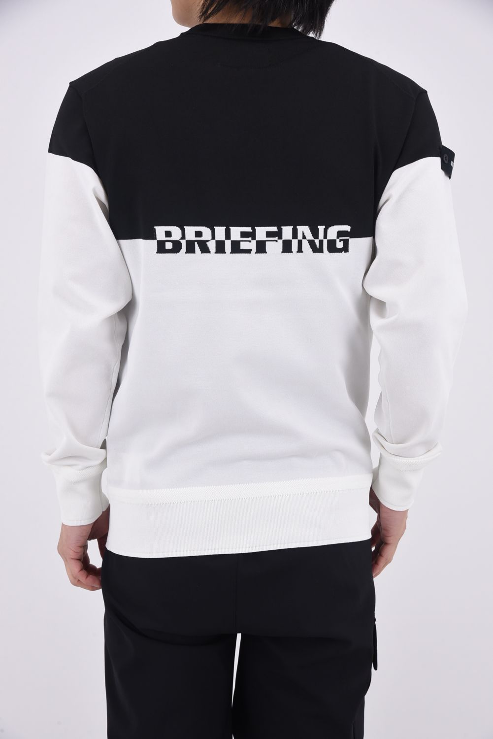 【26SS】 MEN'S WR BI-COLOR CREWNECK KNIT / 超撥水糸 バイカラー クルーネック ニット (ブラック)